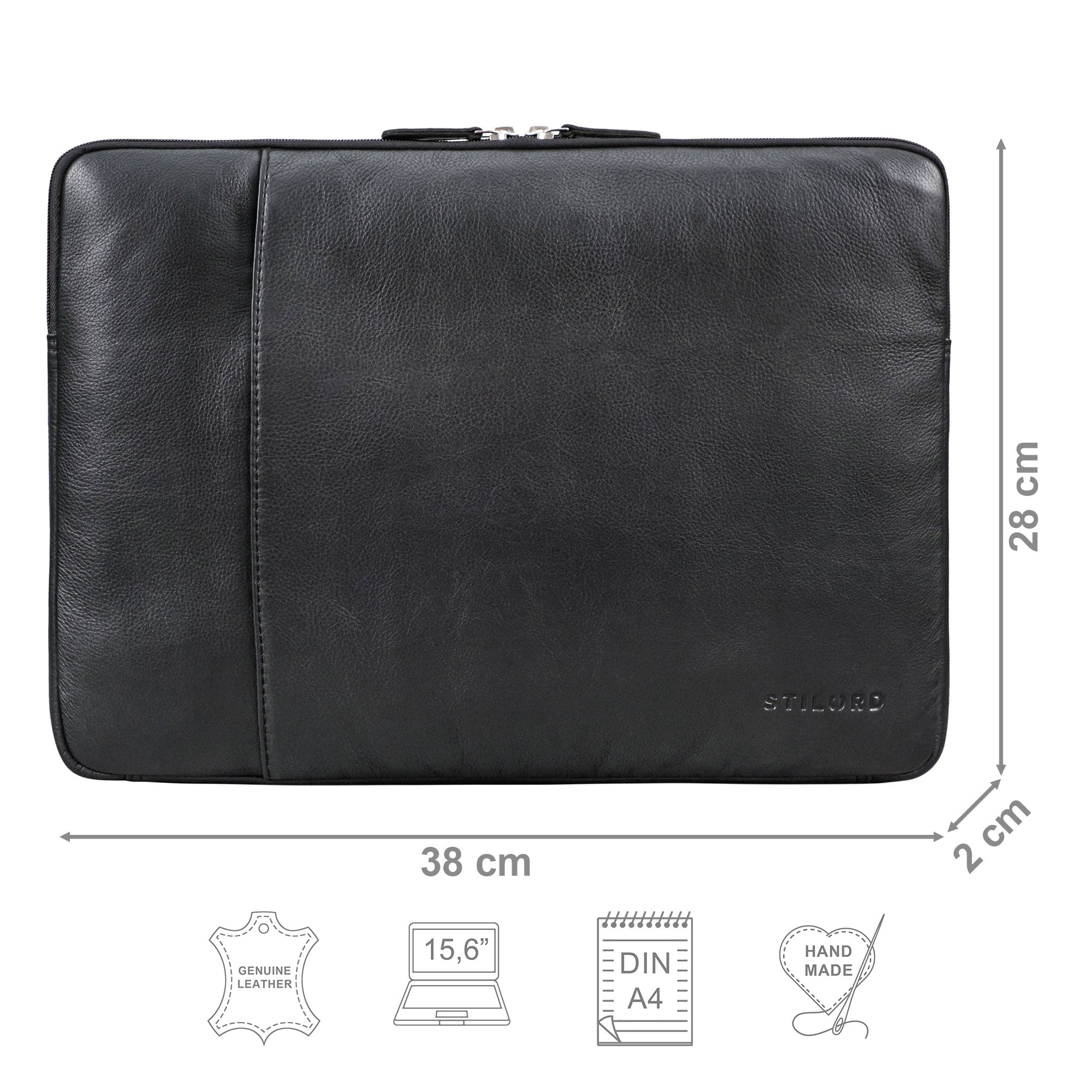 Echtleder Laptophülle 15.6 Zoll