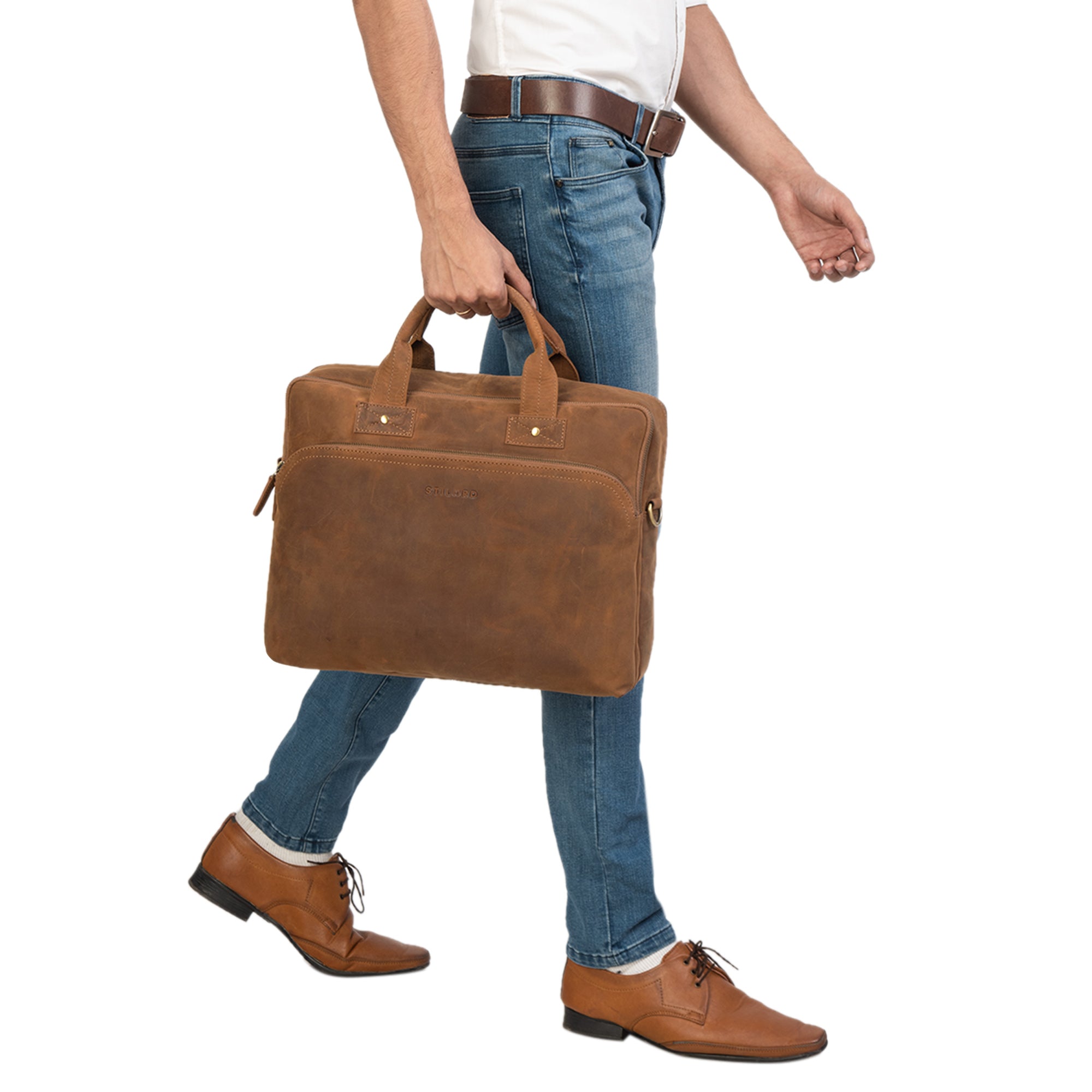 Leder Computertasche Elegant