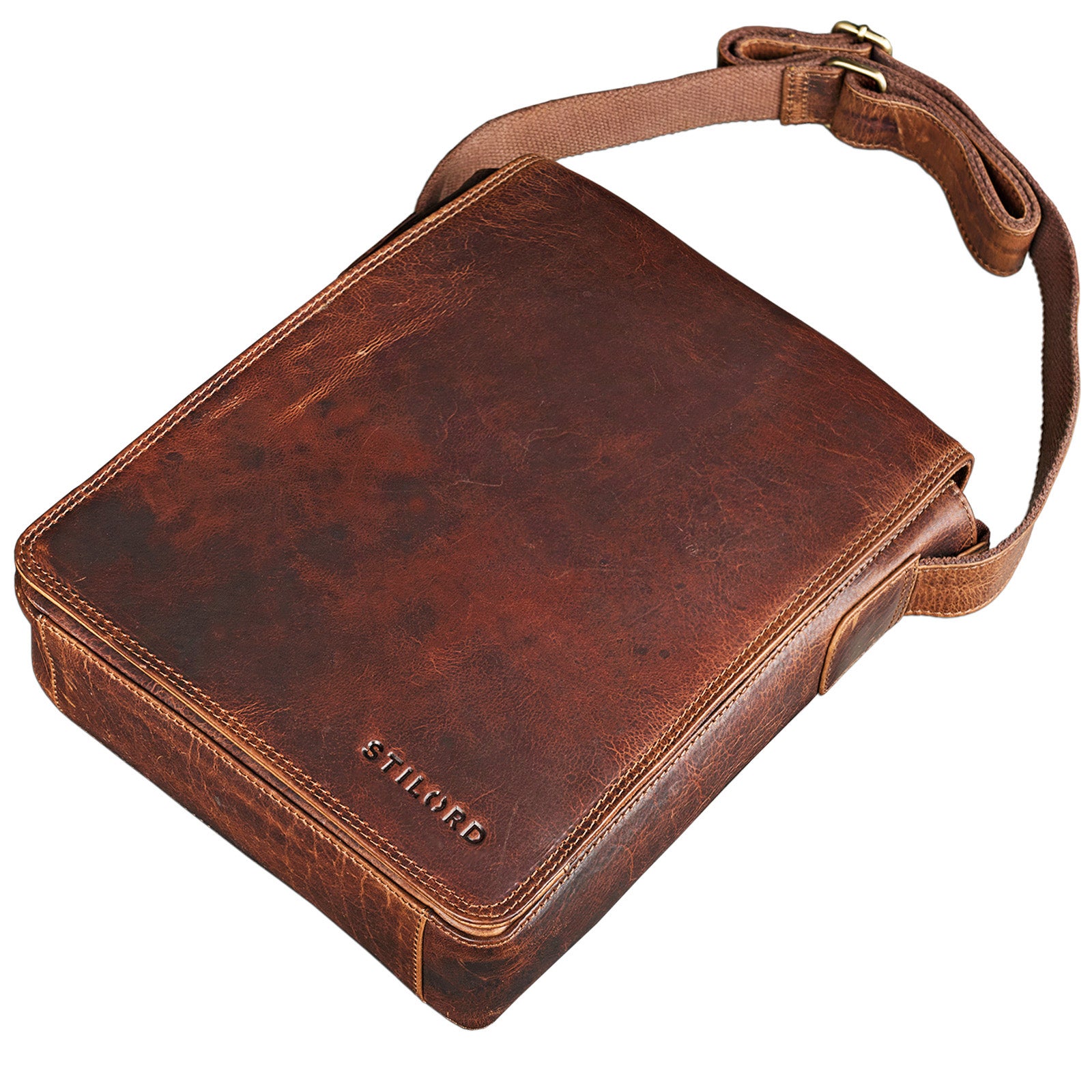 Schultertasche braun mittel