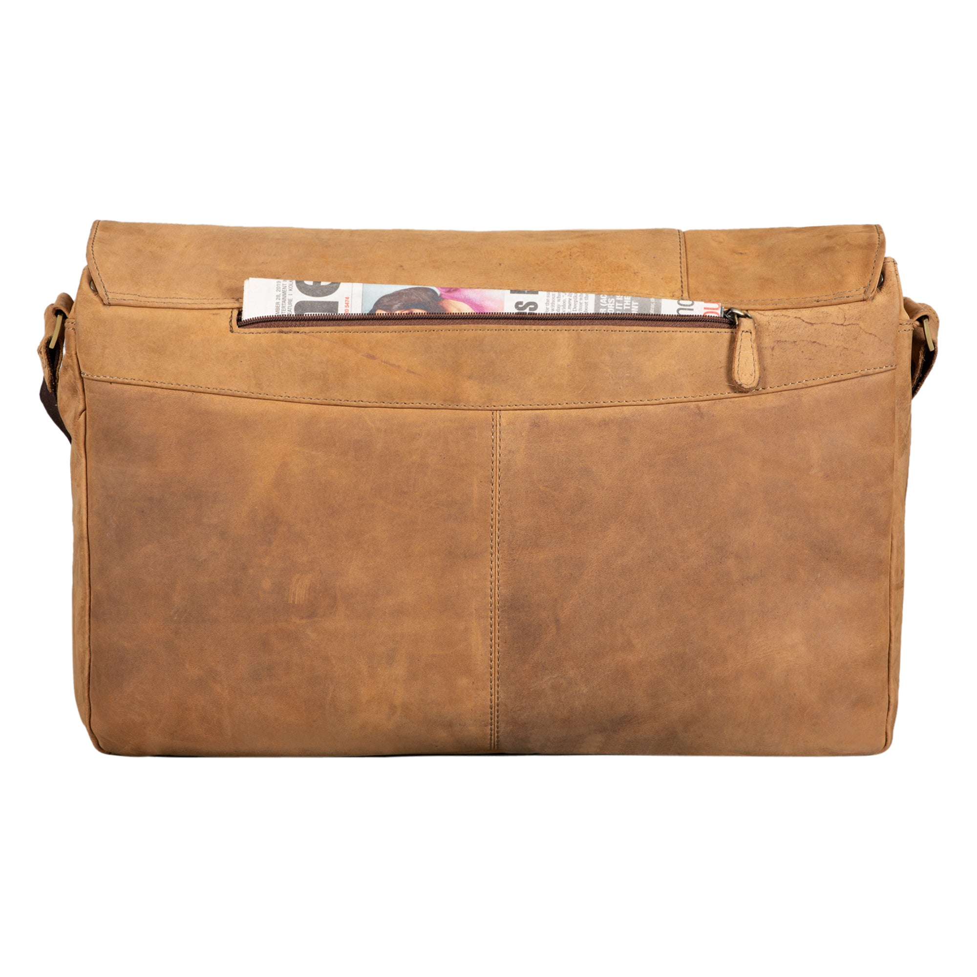 Hellbraune Messenger Tasche