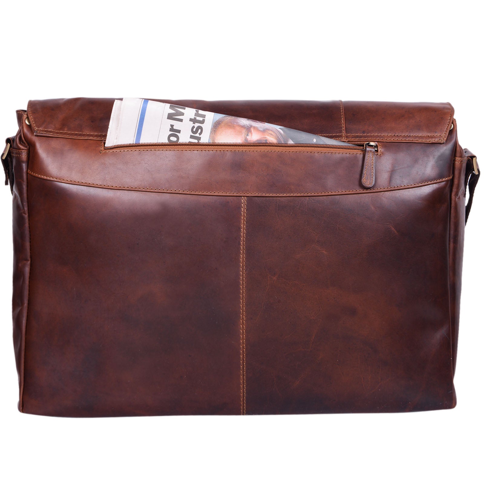 Leder Messengertasche Großes Laptopfach