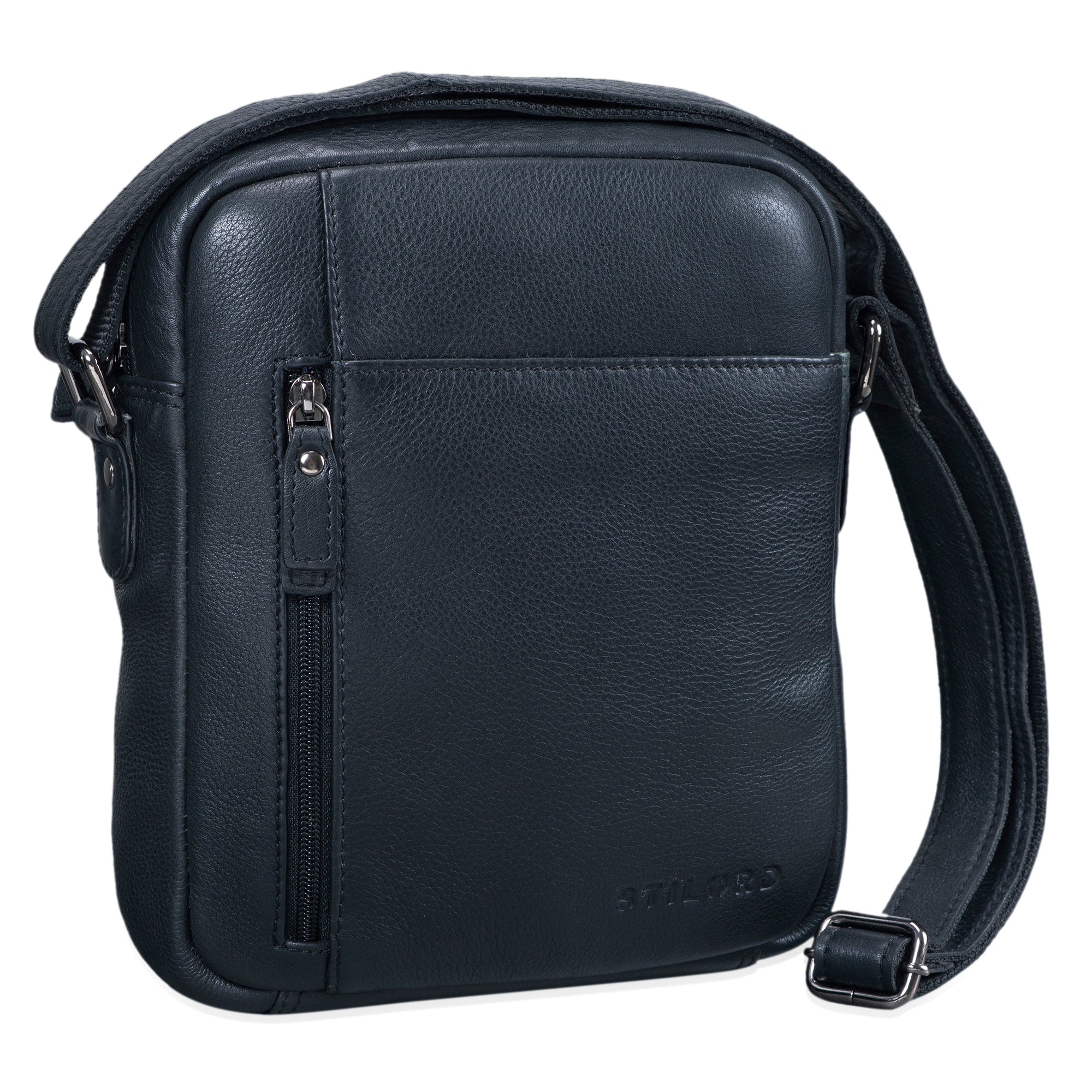 kleine Ledertasche Herren schwarz