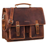 "Anton" Sacoche ordinateur 15.6 pouces Sac Serviette en Cuir Véritable XL