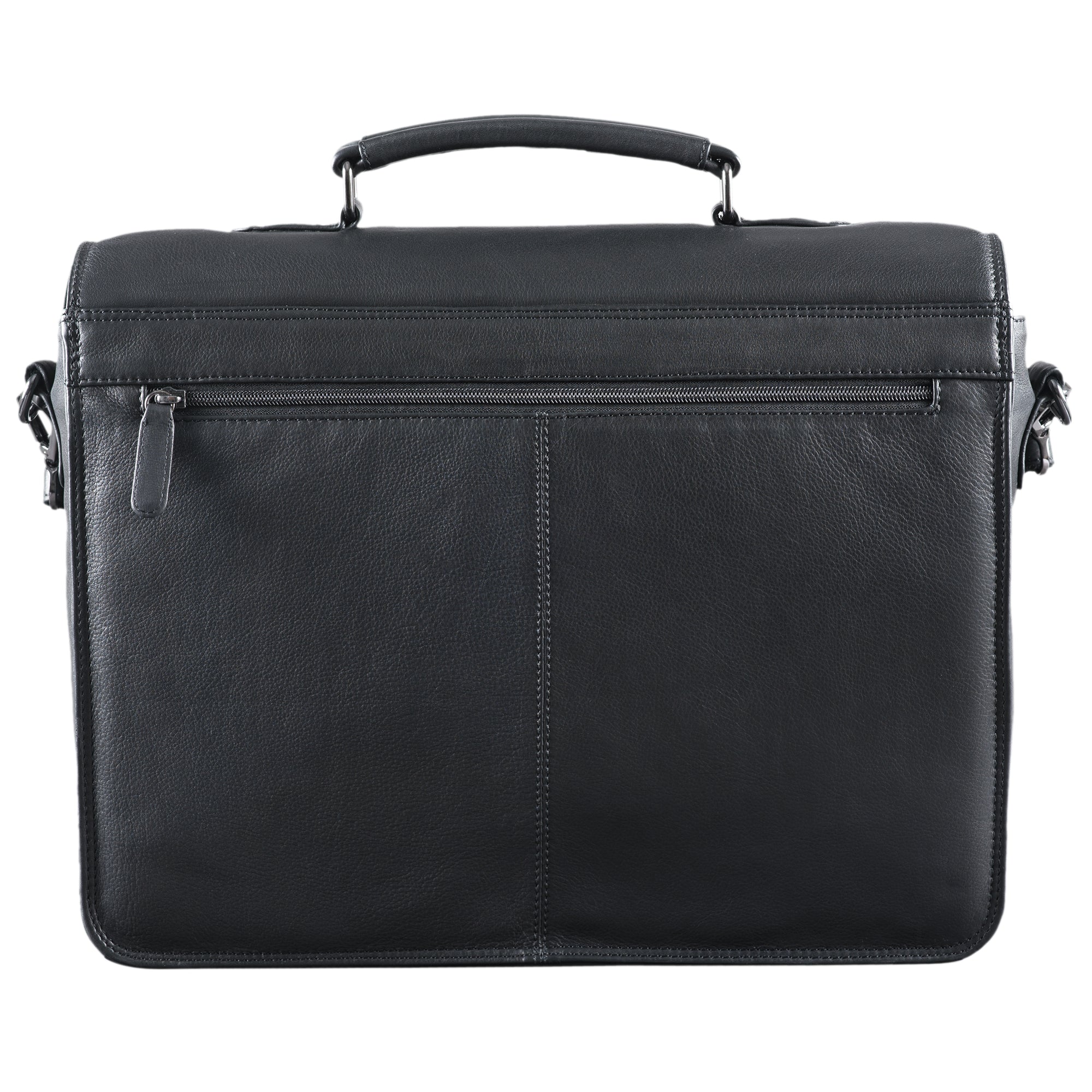 Aktentasche DIN A4 Leder schwarz