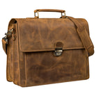 Leder Aktentasche Herren braun Name