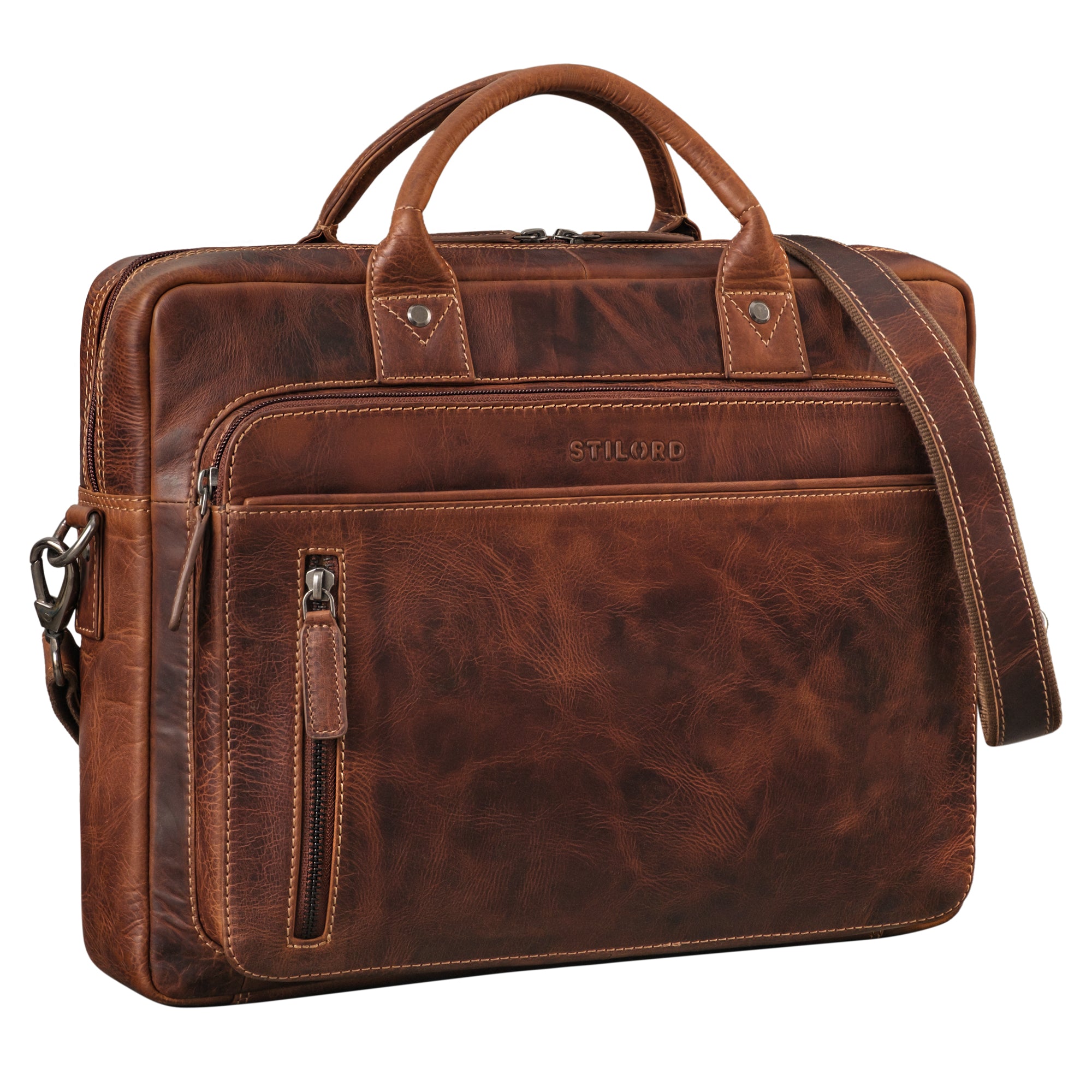 braune Aktentasche Leder Damen braun