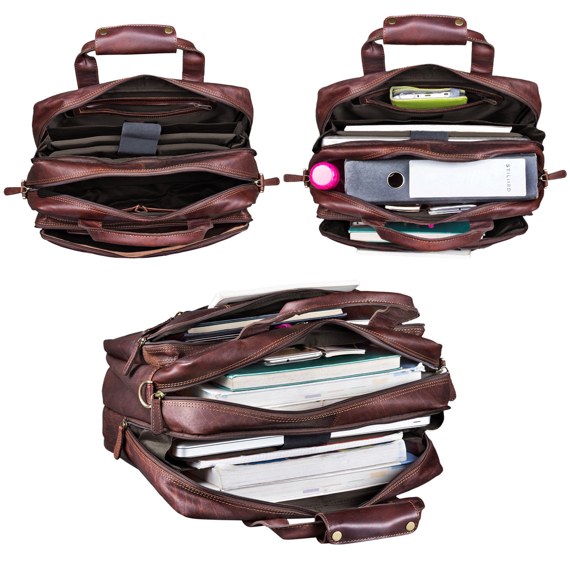 Große Ledertasche Business Herren