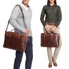 Leder Aktentasche braun