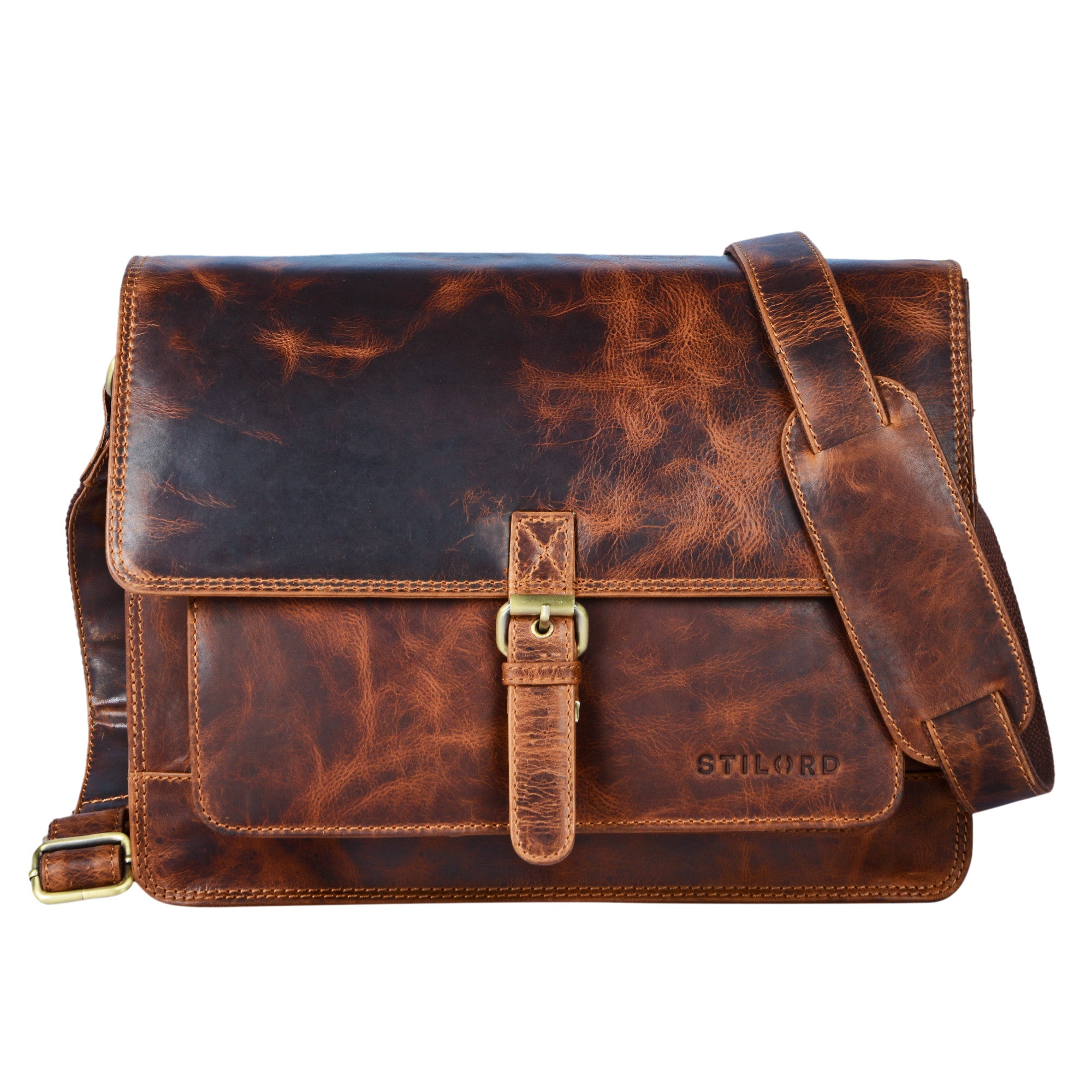 Leder Aktentasche Vintage klein