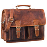 "Jeffrey" Cartable en Cuir Véritable – Grande Sacoche Vintage Porte Document