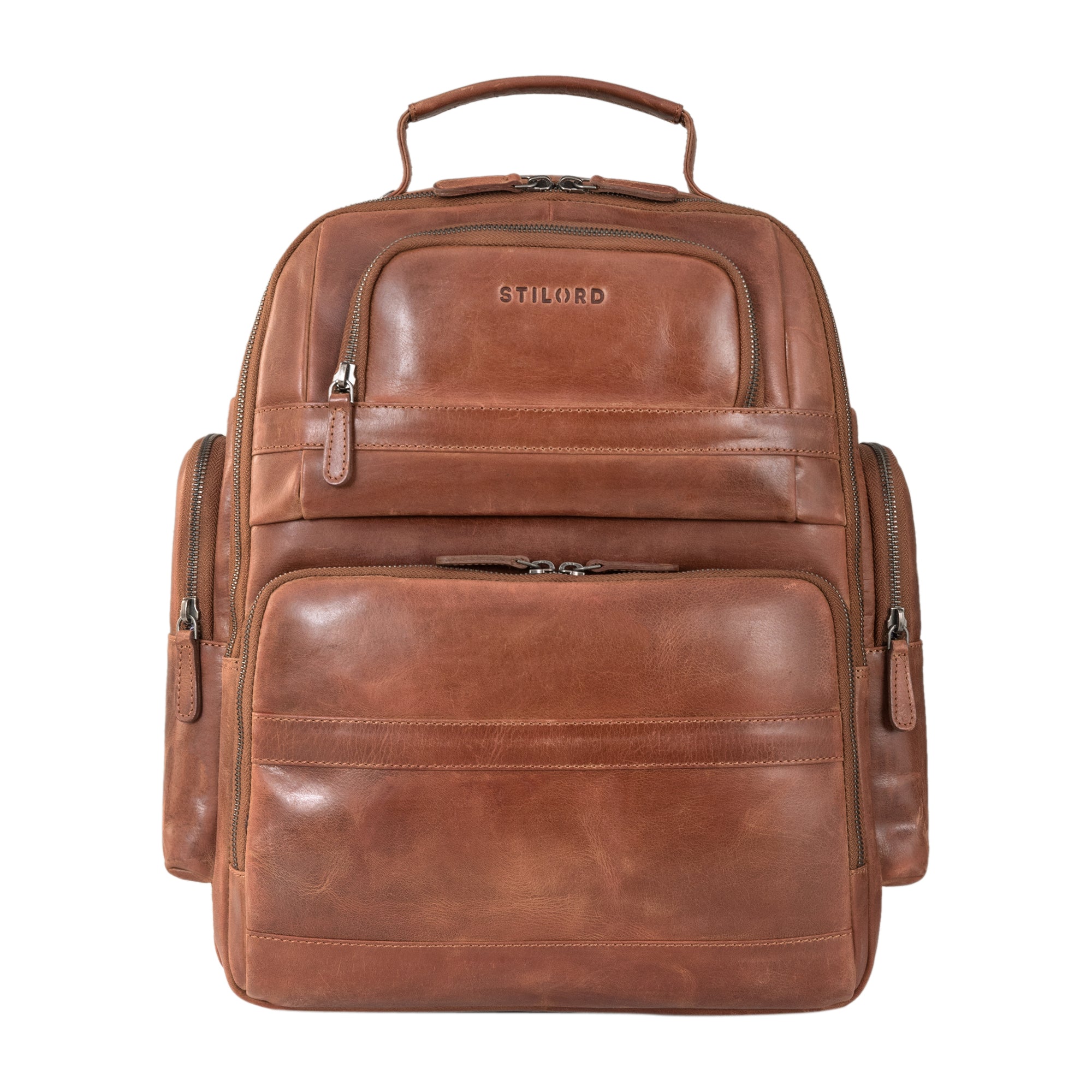 Echtleder Arbeitsrucksack braun Herren