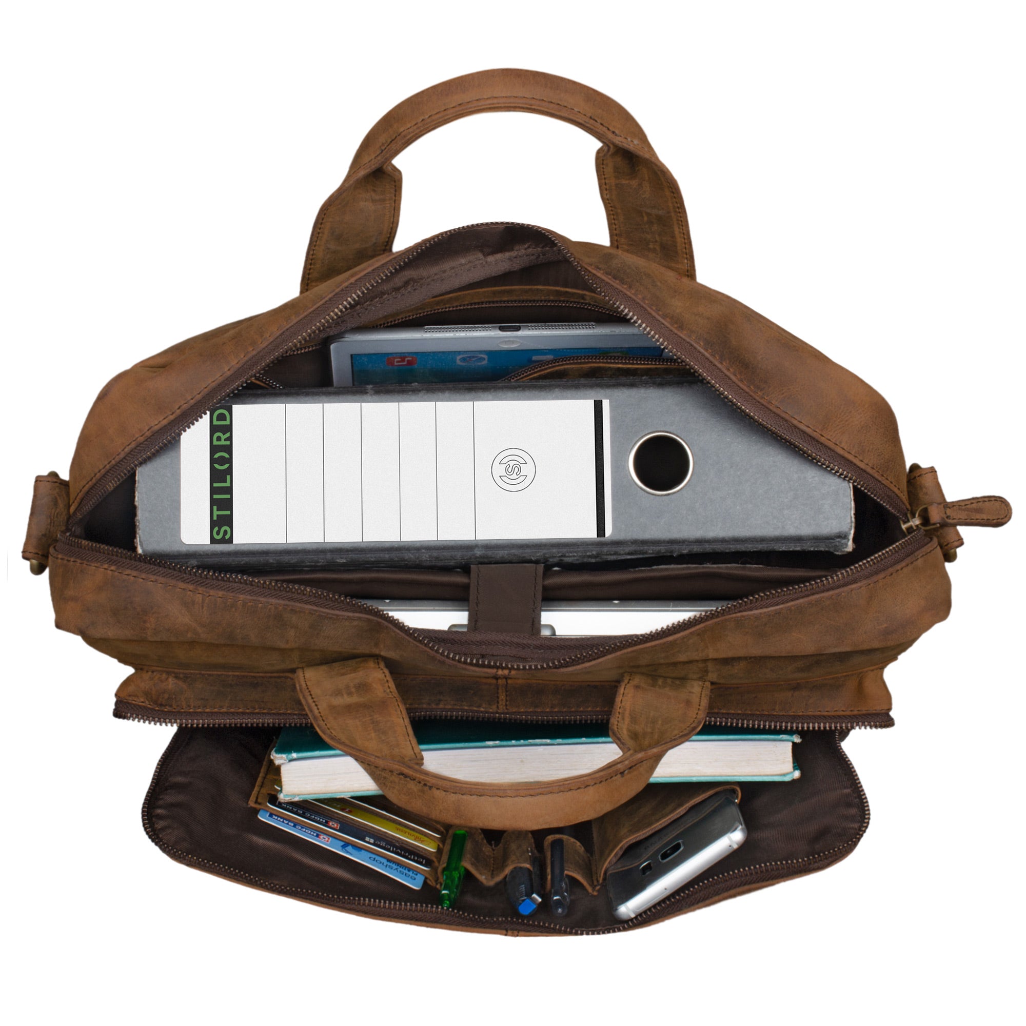Leder Bürotasche DIN A4 Aktentasche