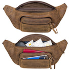 Bauchtasche Leder braun gross