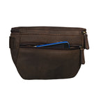 Bauchtasche groß Leder braun