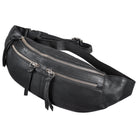 schwarze Leder Bauchtasche