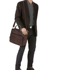 Große Ledertasche Herren braun
