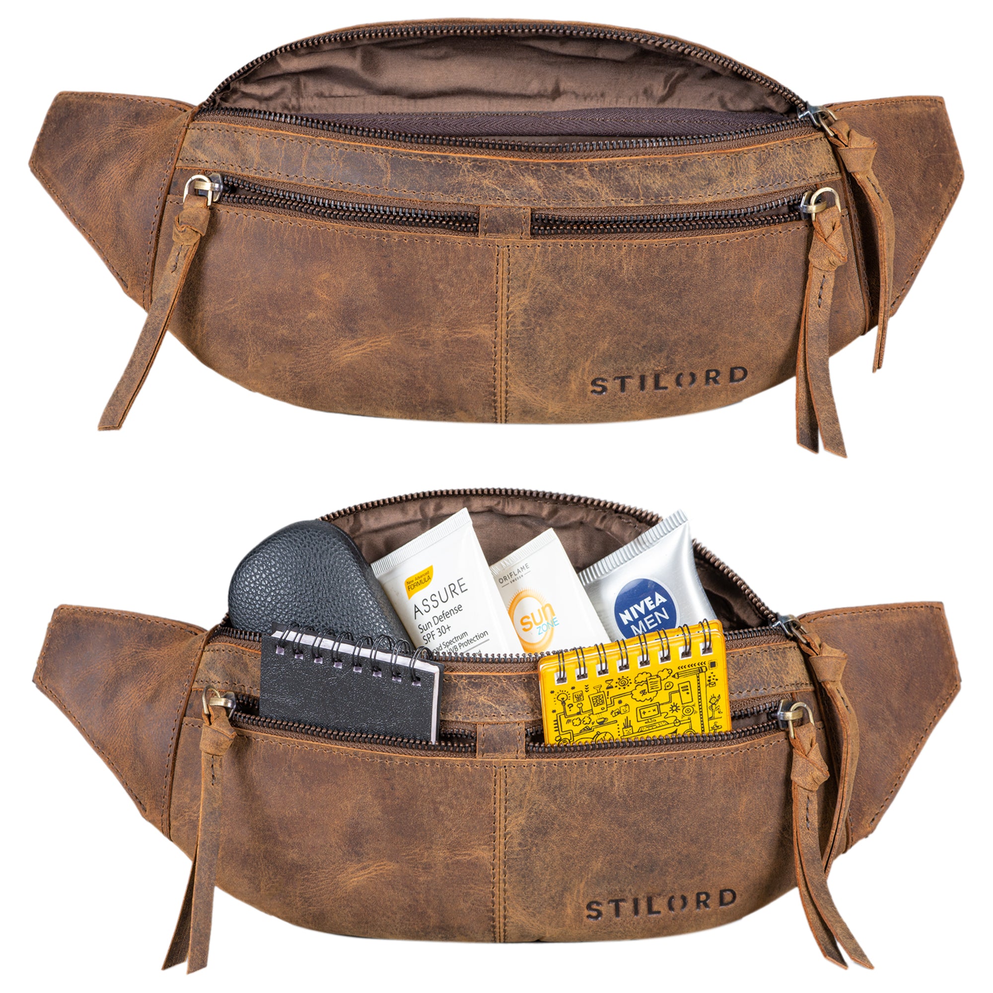 Vintage Leder Bauchtasche