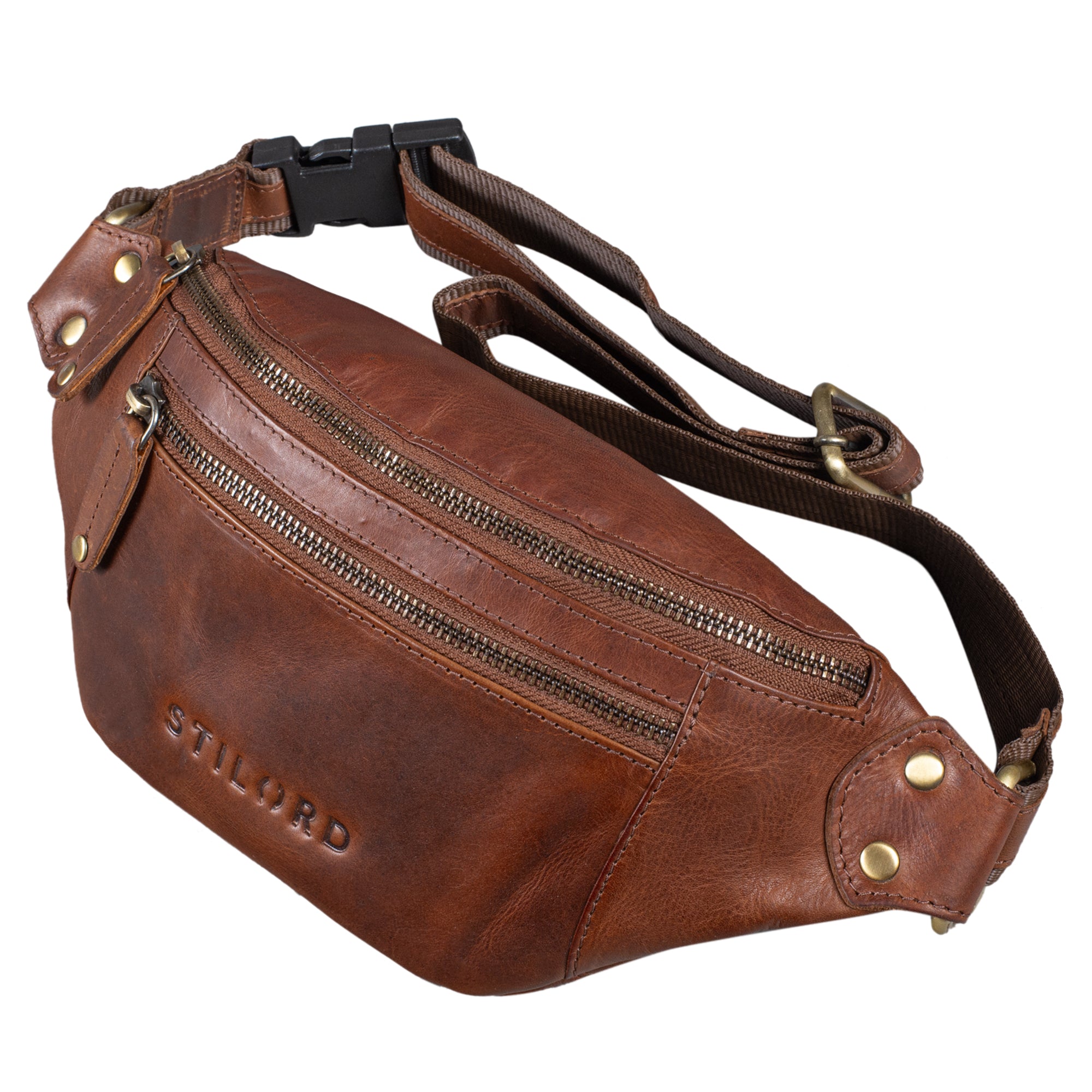 Gürteltasche braunes Leder
