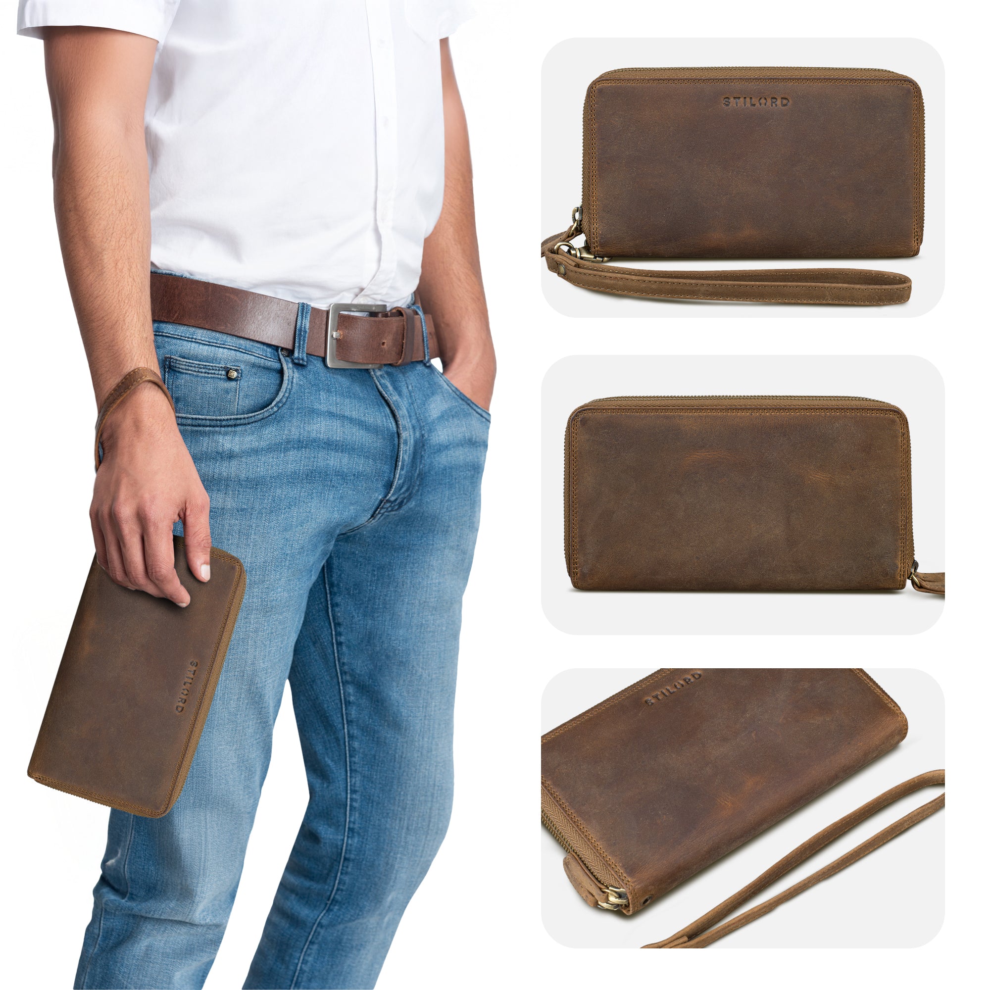 Leder Brieftasche Herren Groß