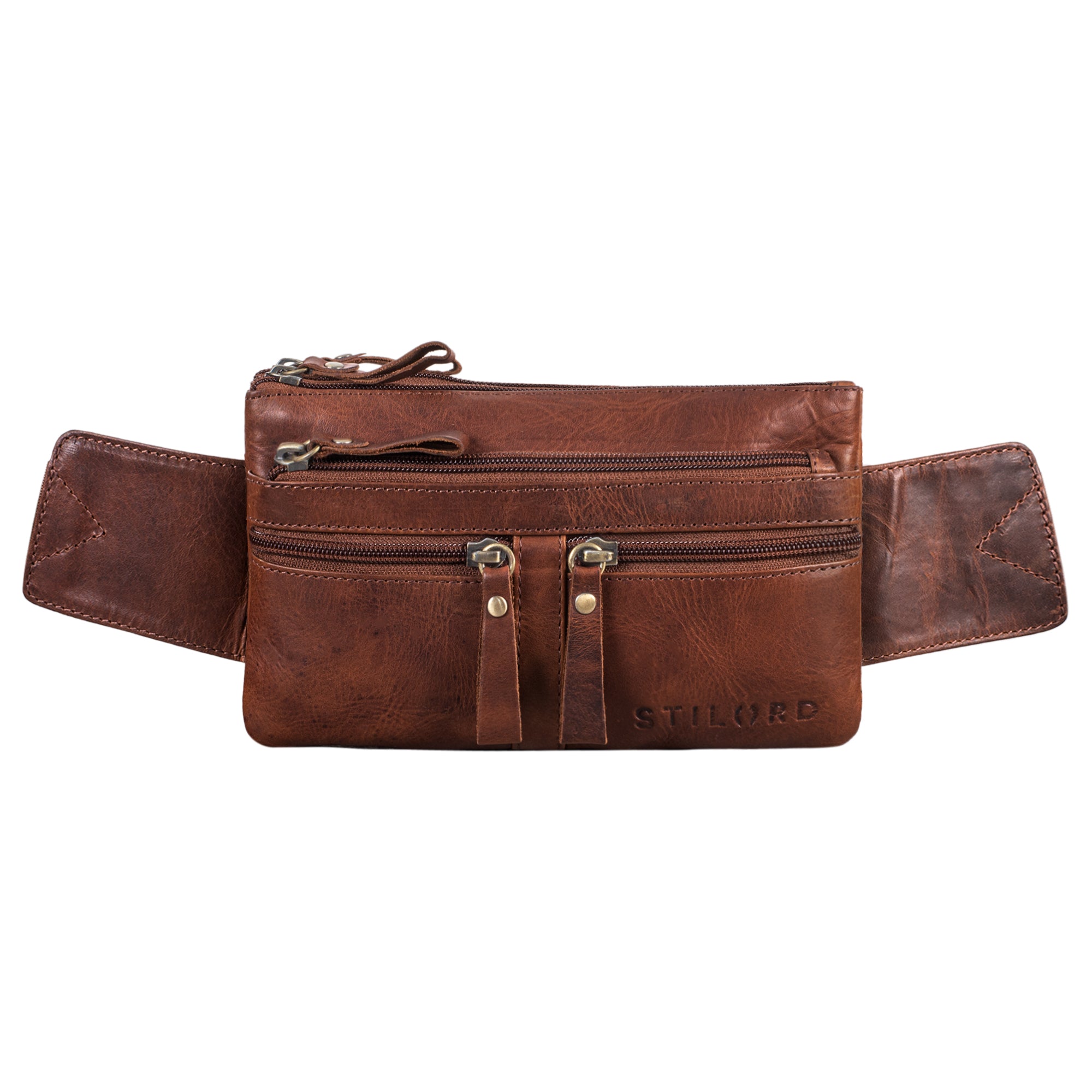 XL Vintage Lederbauchtasche