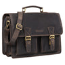"Jeffrey" Cartable en Cuir Véritable – Grande Sacoche Vintage Porte Document