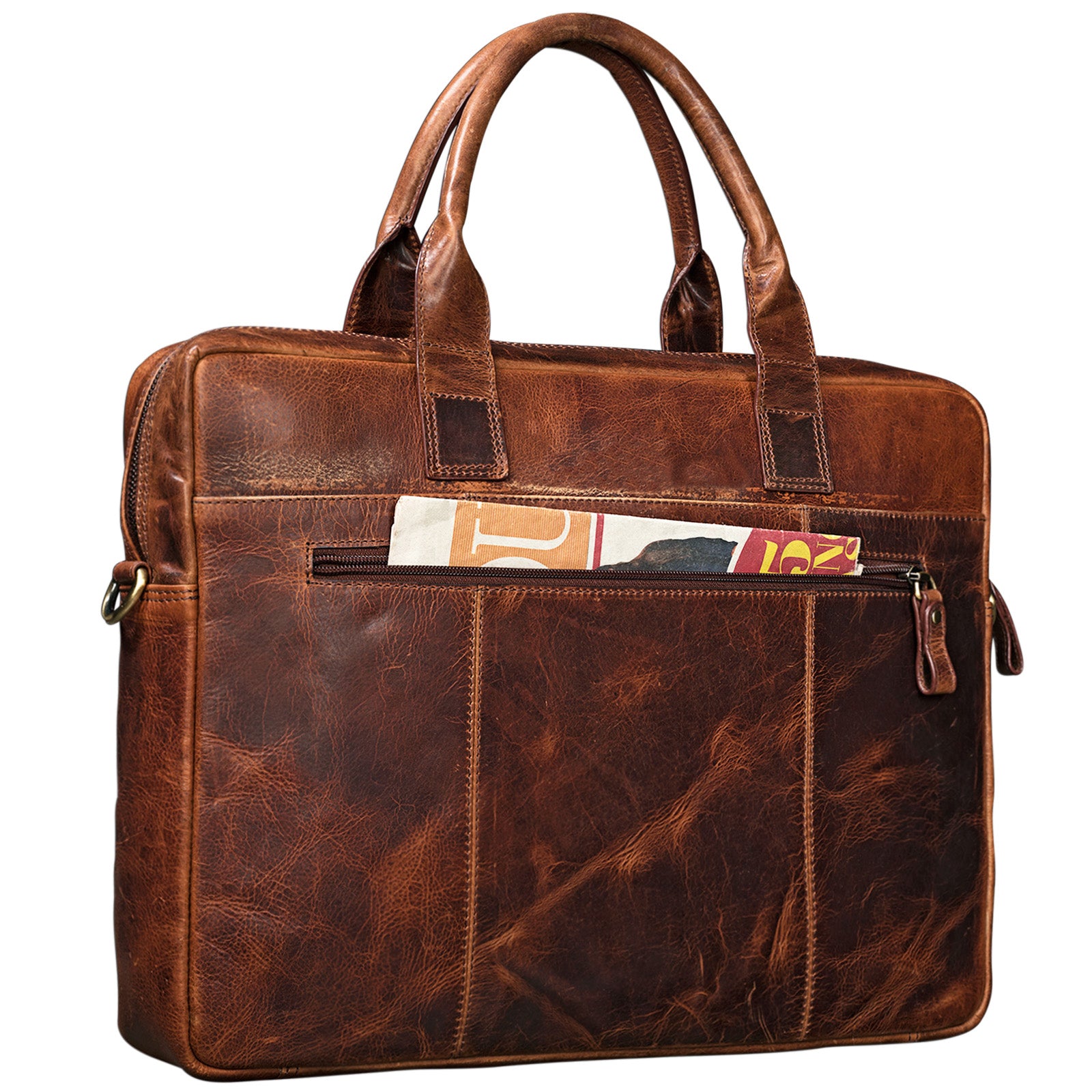 Businesstasche echtes Leder braun