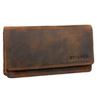 Echtleder Portemonnaie Frauen RFID braun