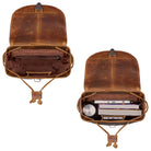 Moderner Lederrucksack Damen braun