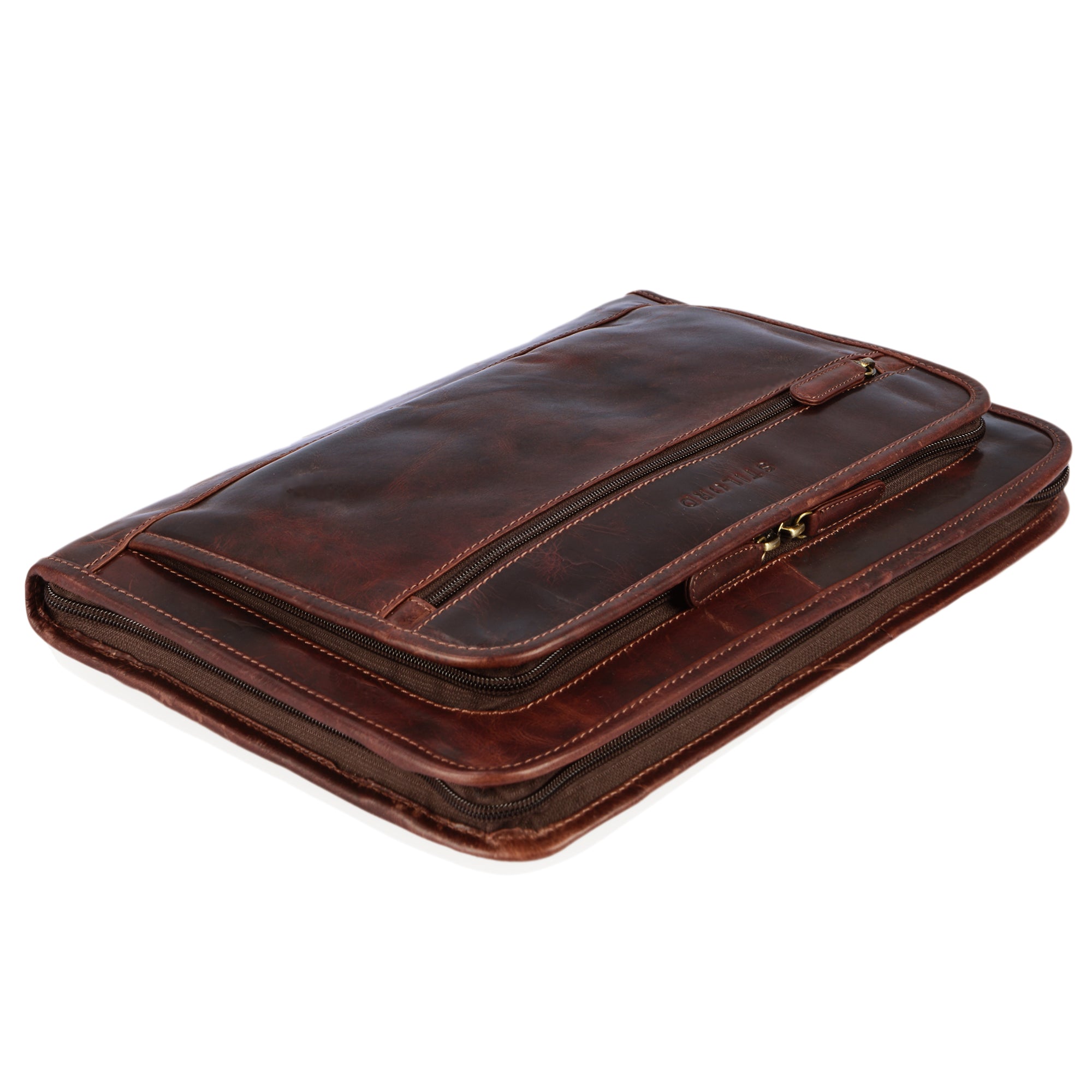 braune Schreibmappe Leder