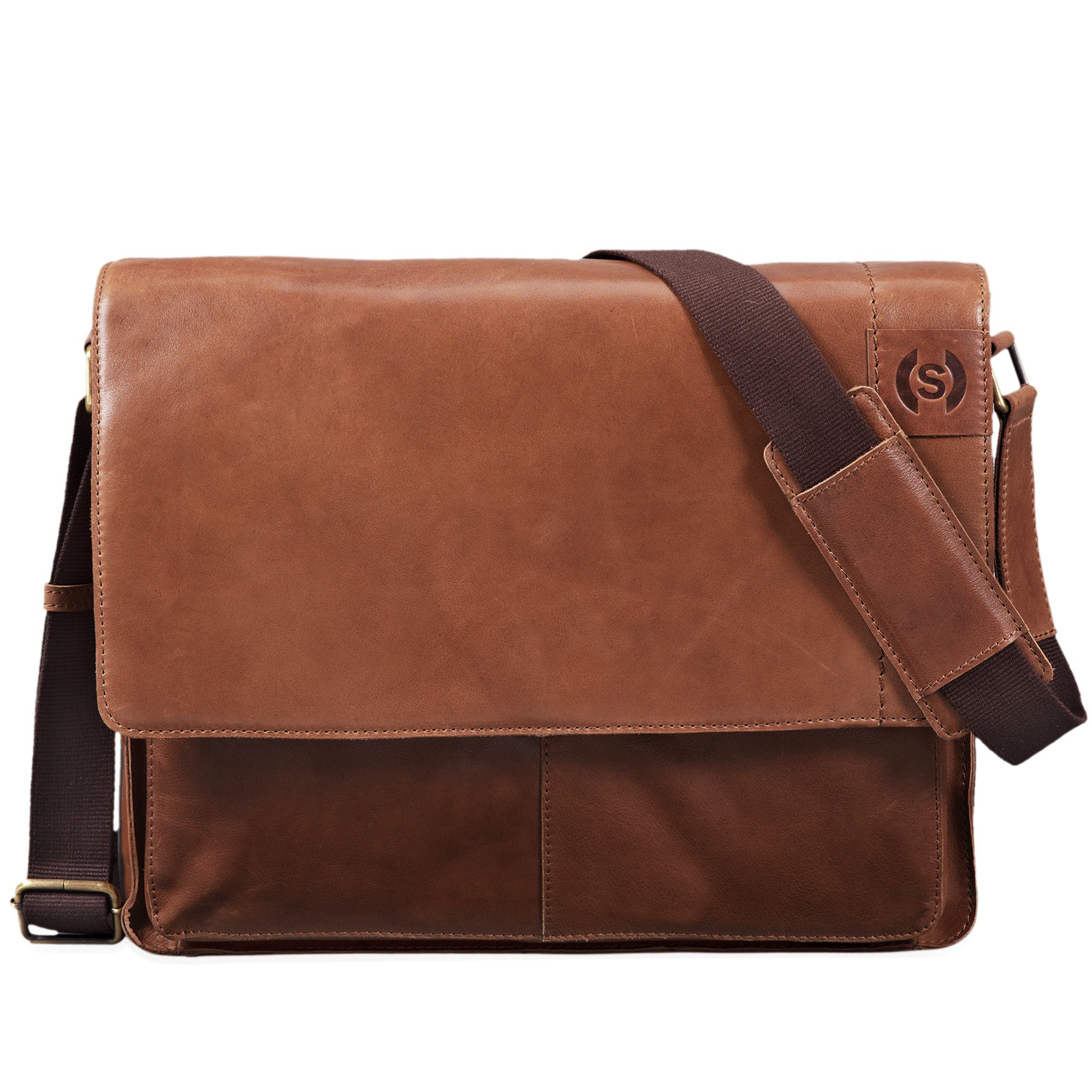 Echtleder Businesstasche cognac