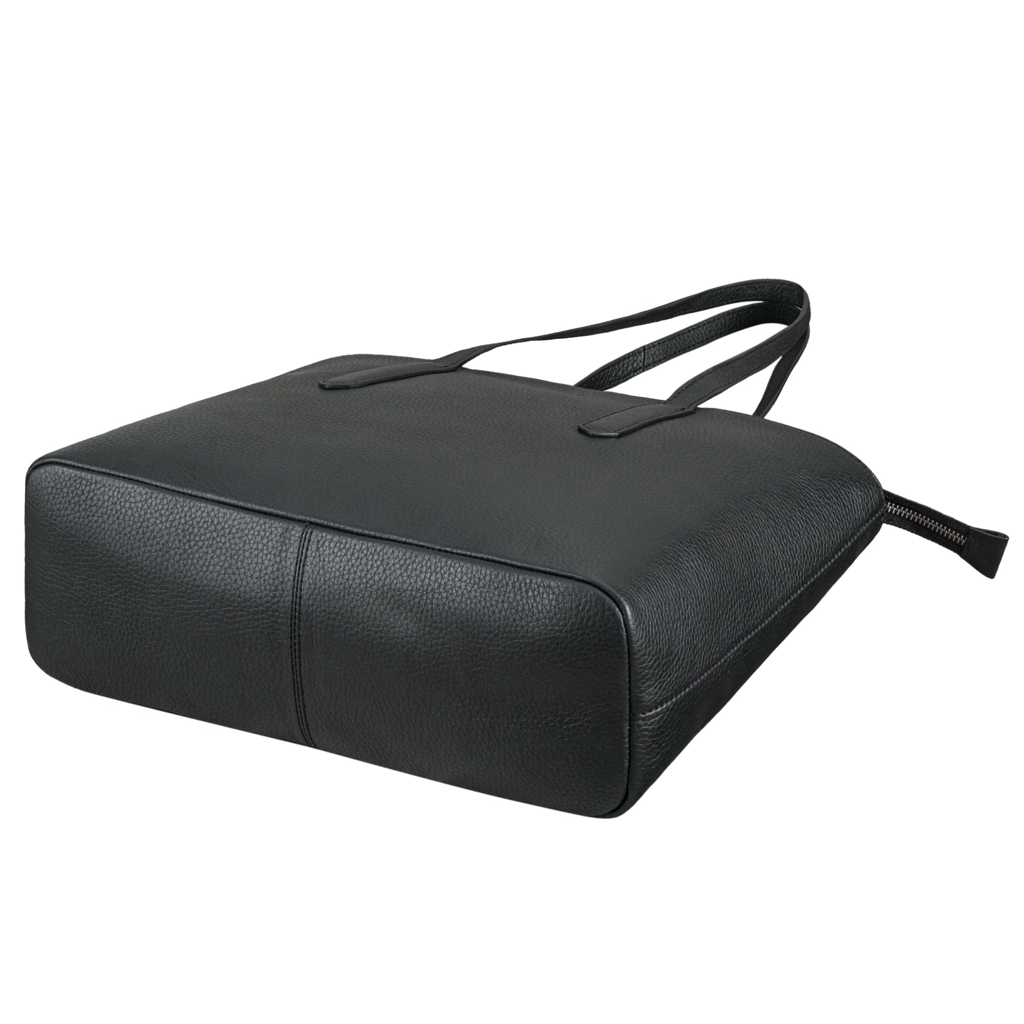 Echtleder Handtasche in schwarz