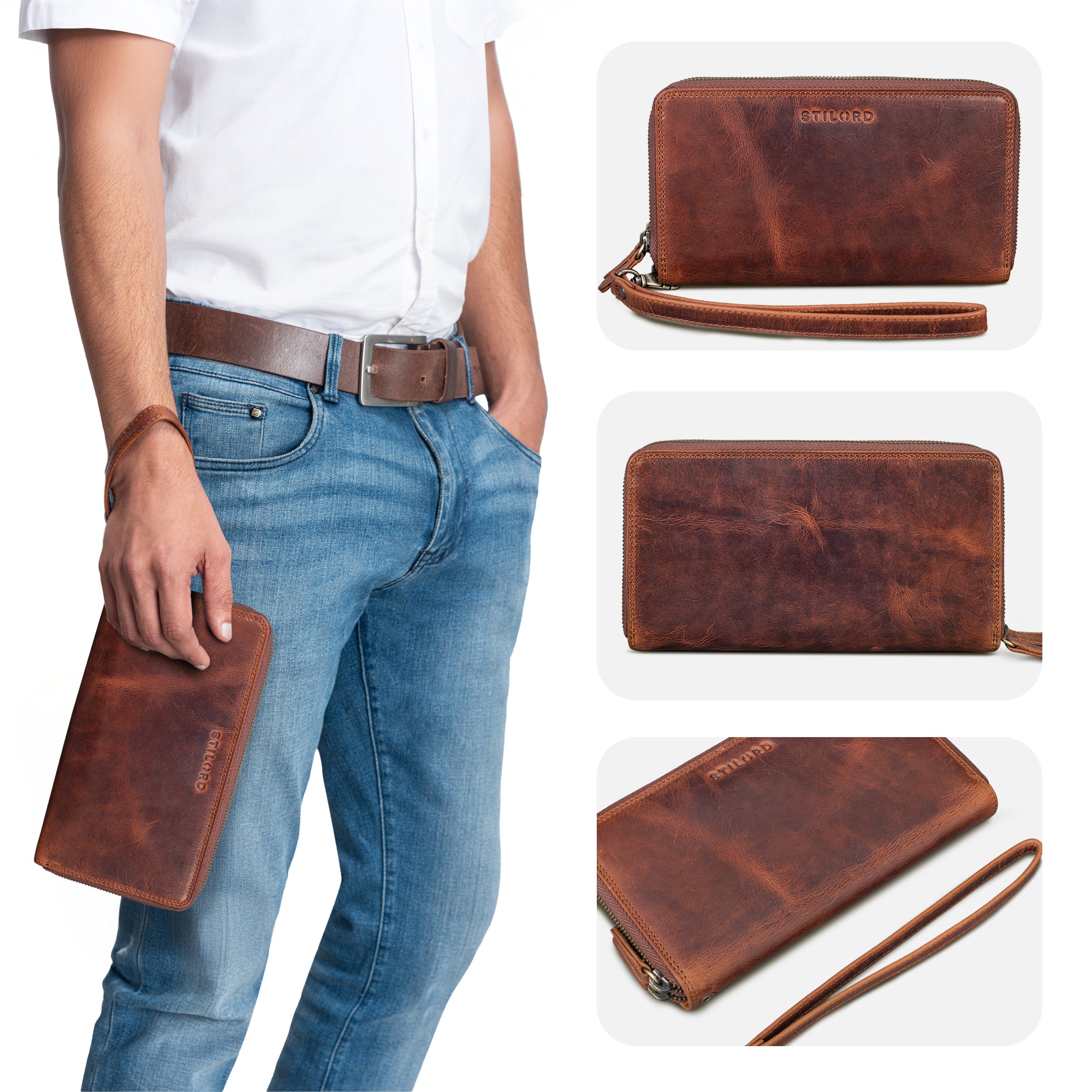 Brieftasche Herren Echtleder