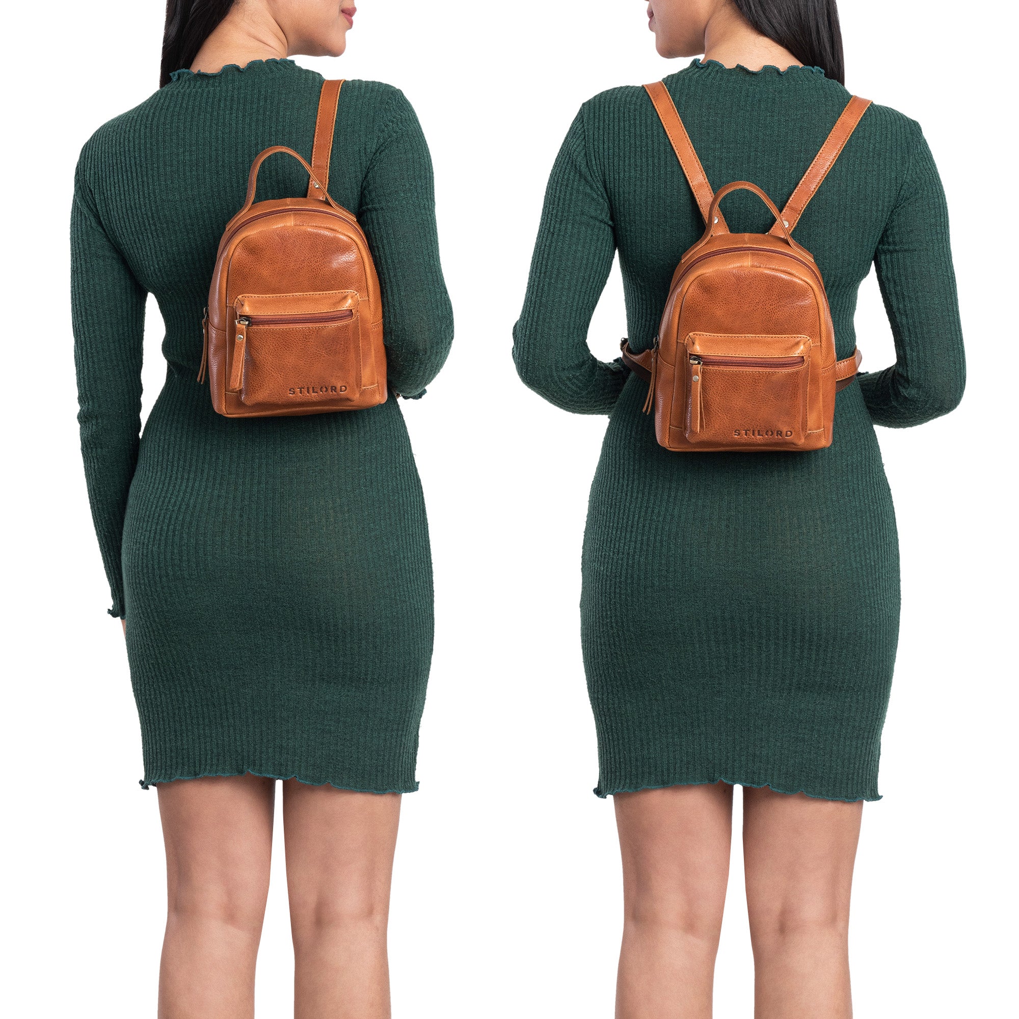 Mini Rucksack Echtleder braun