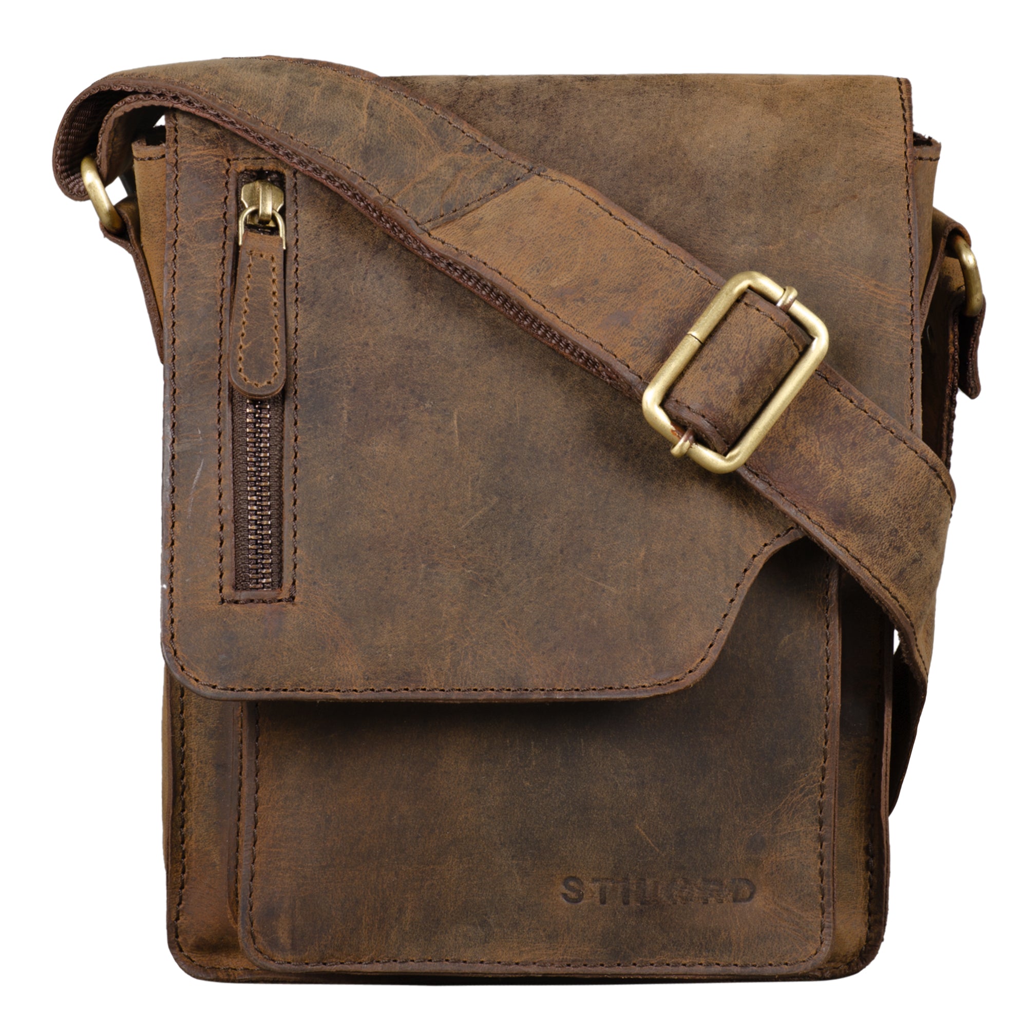 Herrentasche zum Umhängen Leder braun