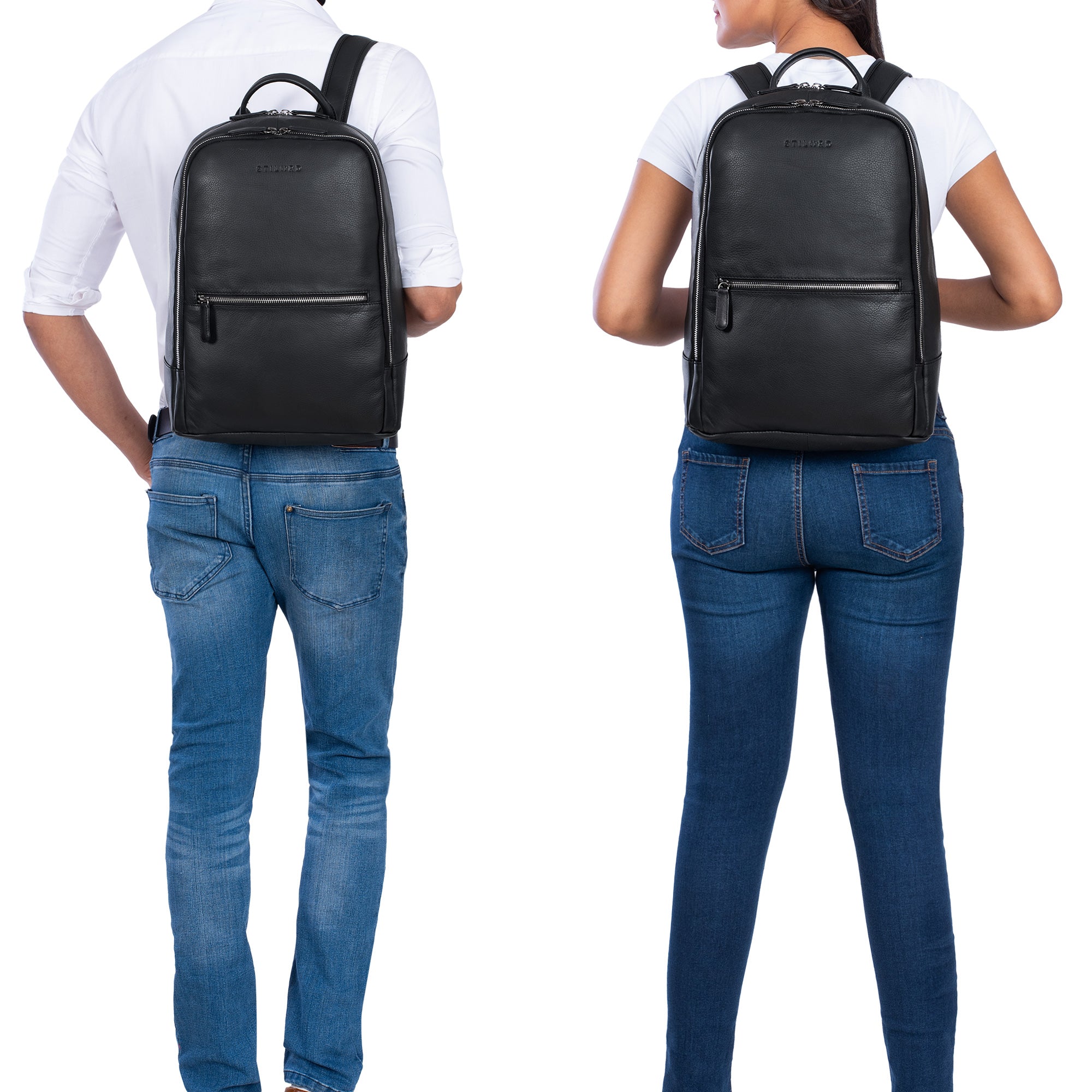 Cityrucksack Schwarz Vintage 