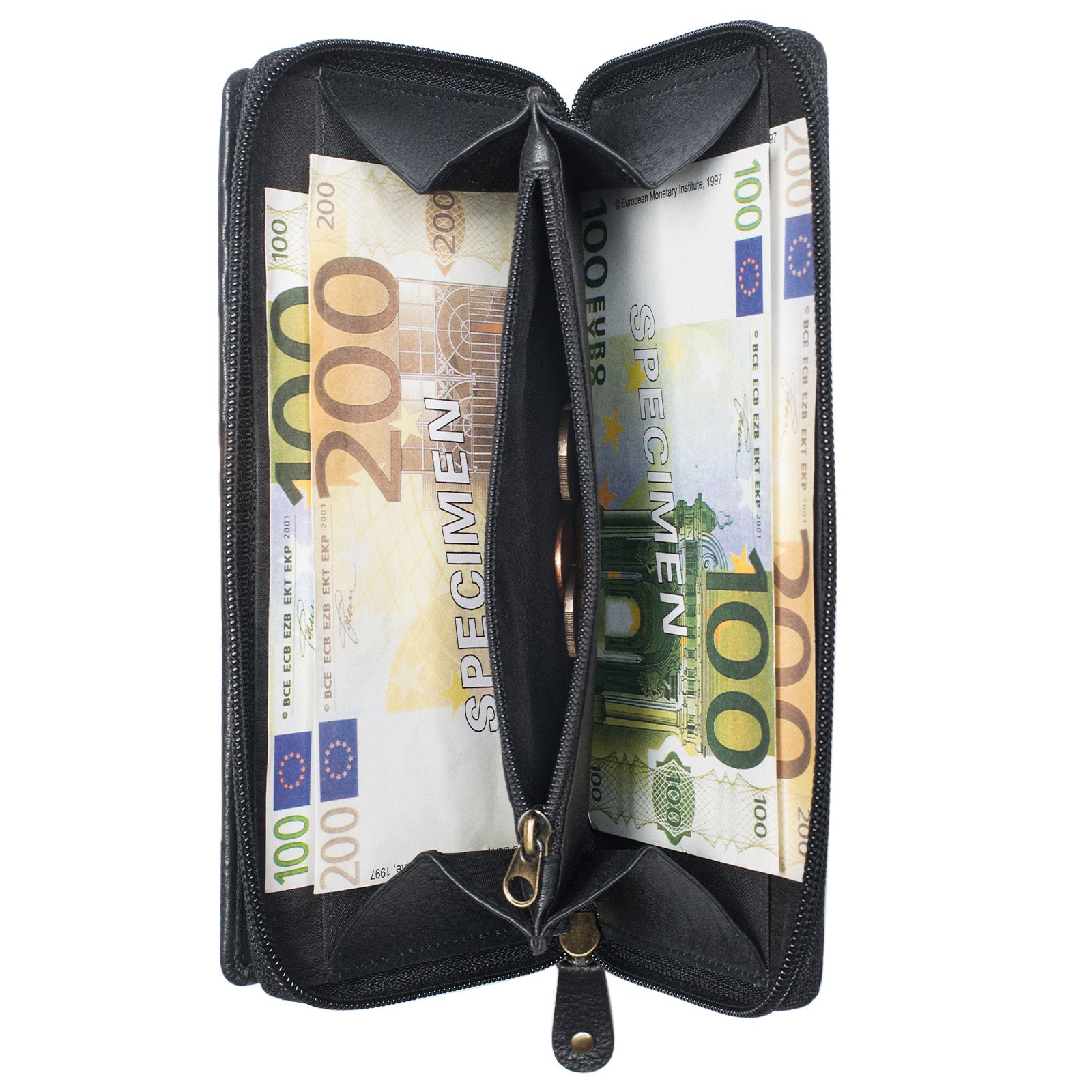 Geldbörse Vintage Leder schwarz
