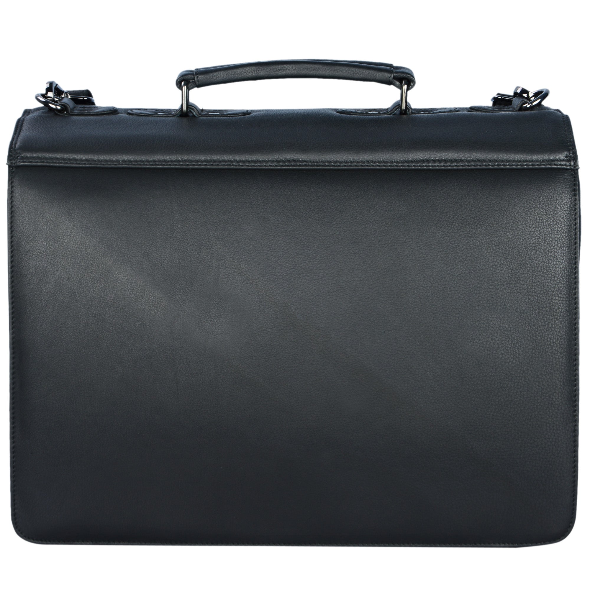 Leder Arbeitstasche schwarz