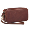 "Tiber" Moderne Sac à Poignet Homme Cuir avec Double Compartiment