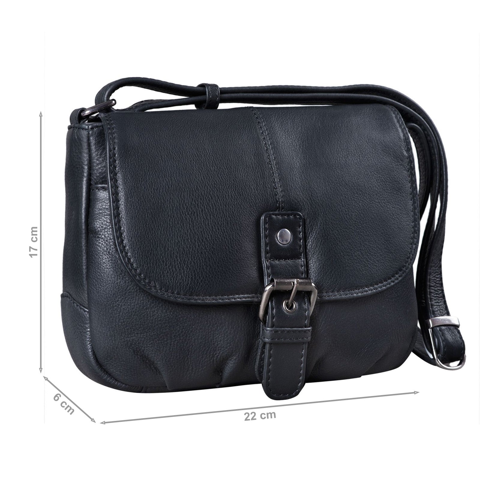 Leder Handtasche Klein Schwarz