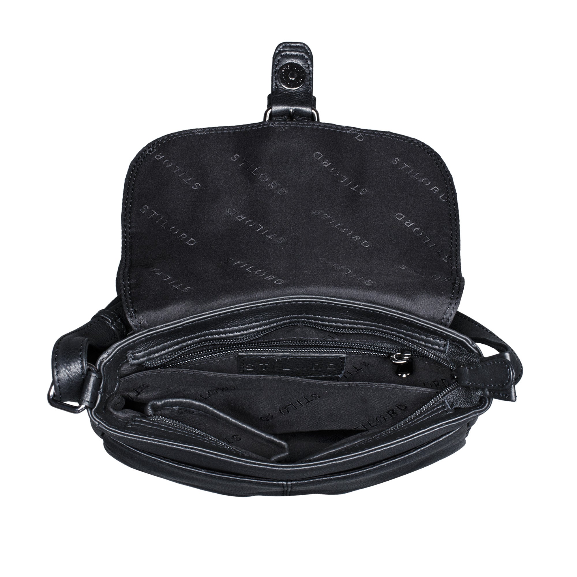 Schwarze Handtasche Leder