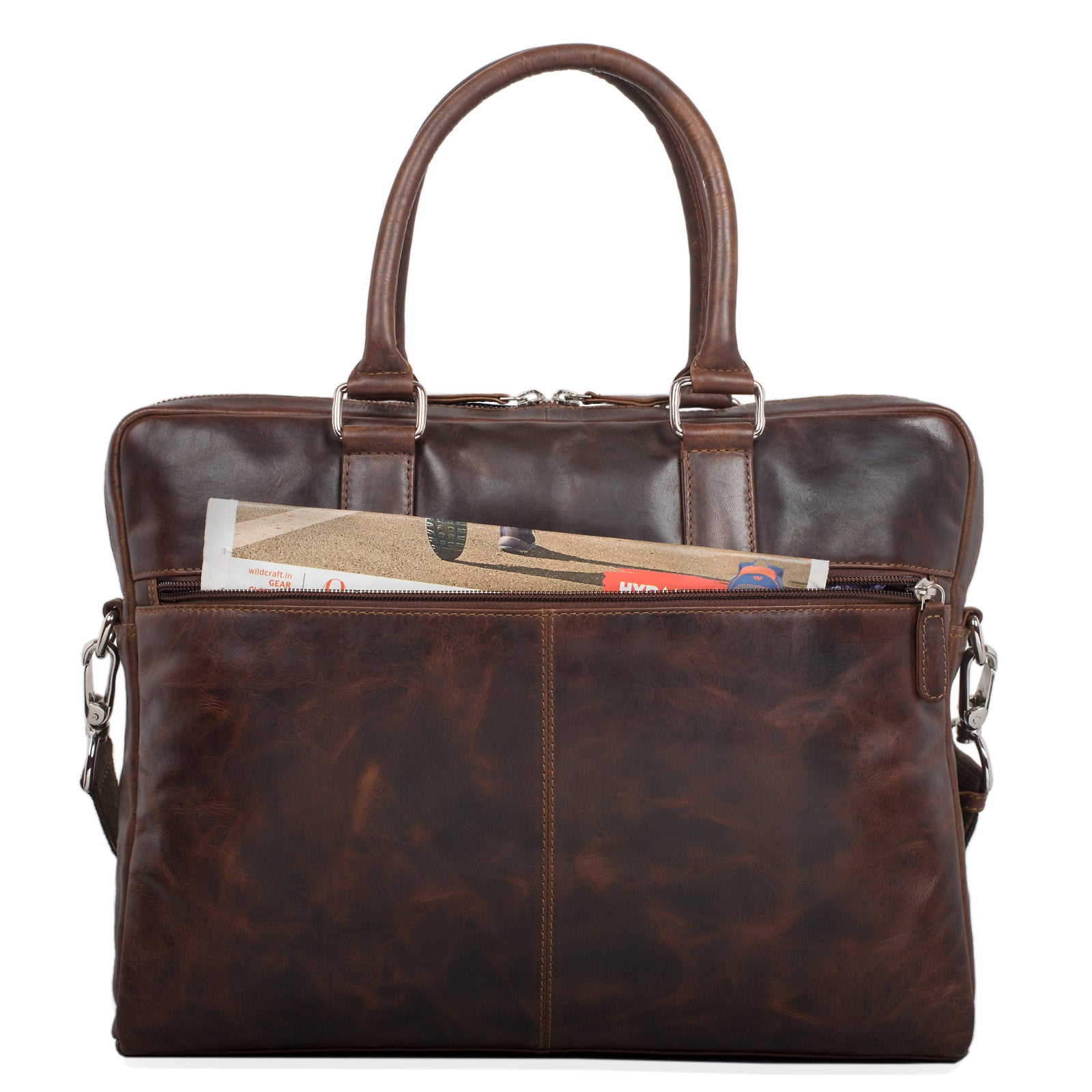Schultertasche Business Herren leder dunkel braun