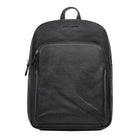 Lederrucksack Herren Schwarz Leder 15,6 Zoll