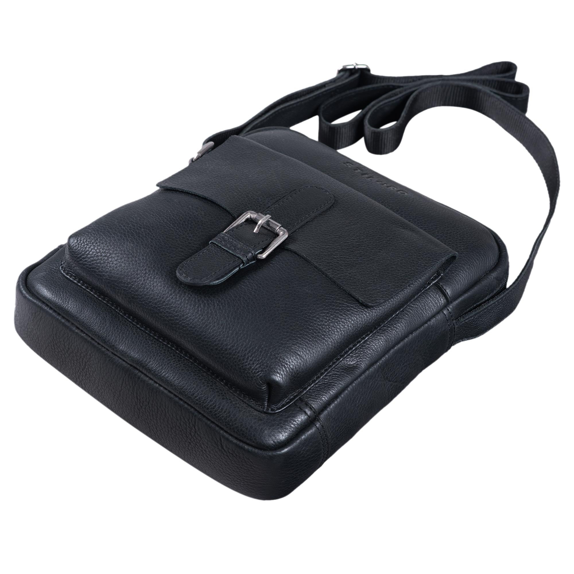 Kleine Herrentasche Leder schwarz