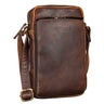 "Luigi" Petite Sacoche Homme Bandouliere Cuir pour Smartphone 6,5 Pouces