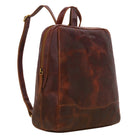 Vintage daypack rucksack leder schwarz