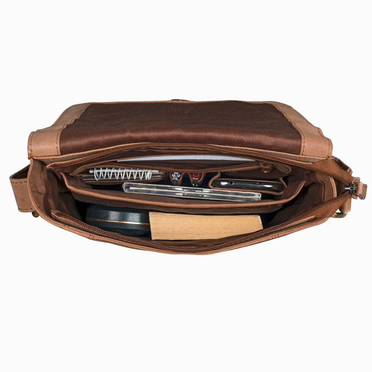 Messenger Bag Herren Leder cognac