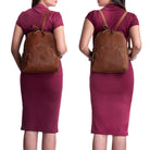 Brauner Lederrucksack Damen