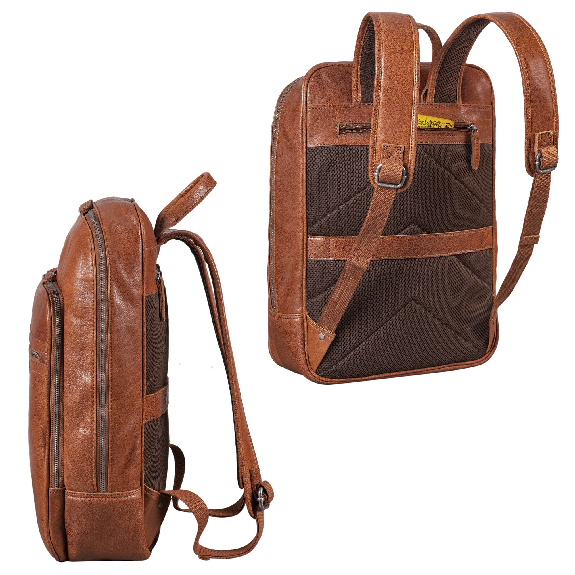 rucksack für ordner braun