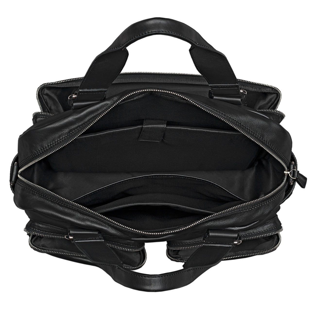 Schwarze Aktentasche Leder