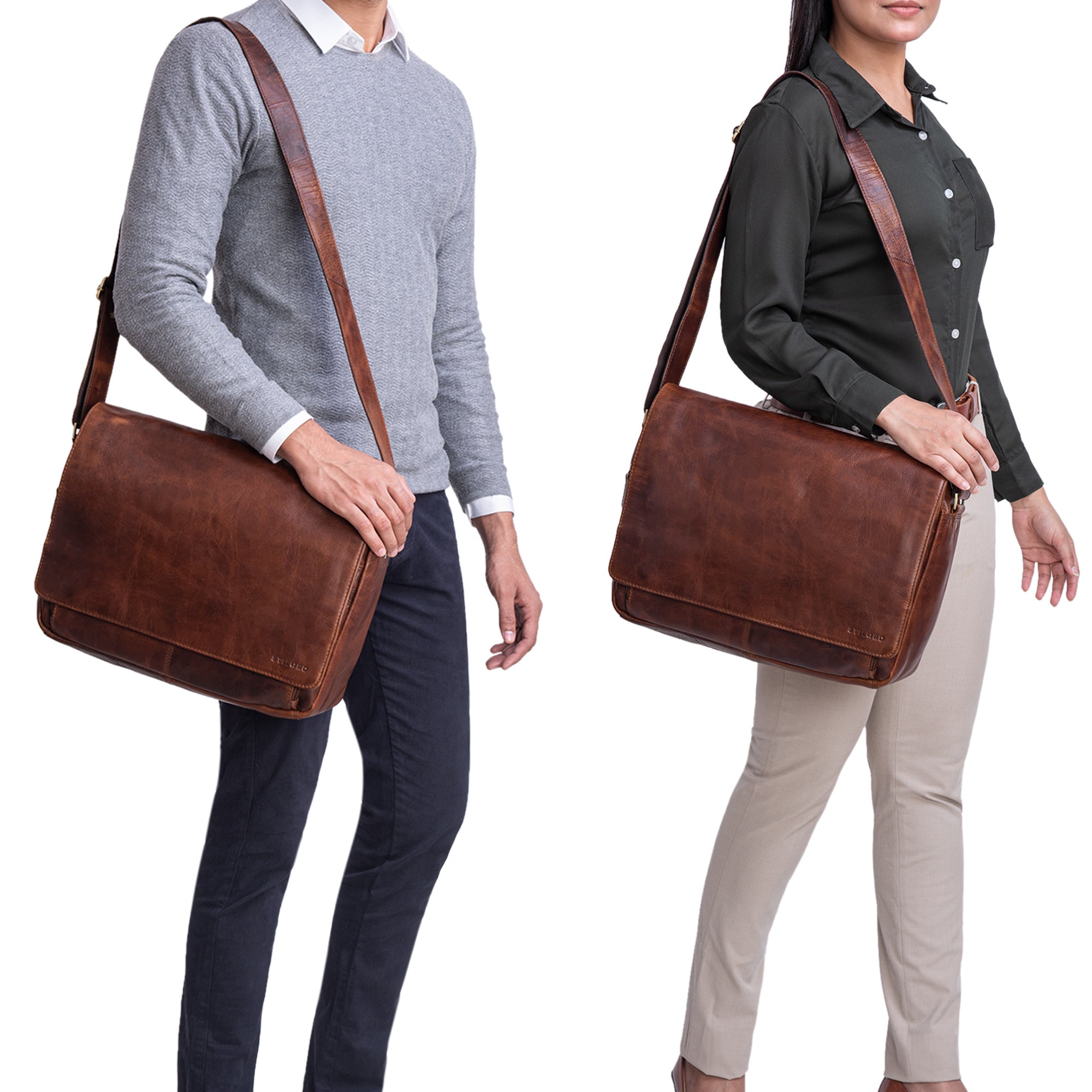 Klassische Ledertasche Büro